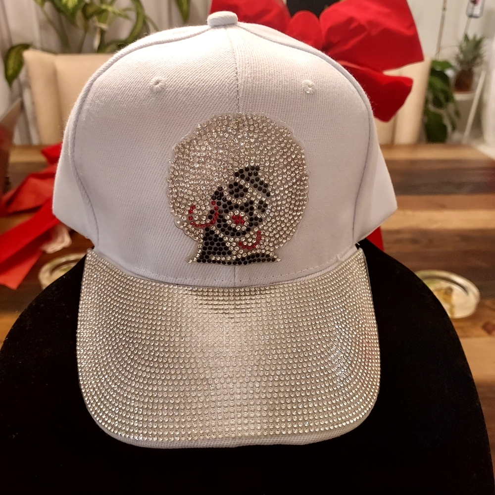 Pink and Silver Rhinestone Cap - Picture 3 of 4